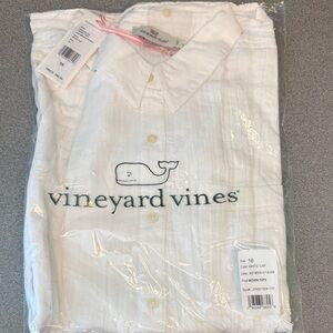 Vineyard Vines White Collared Shirt